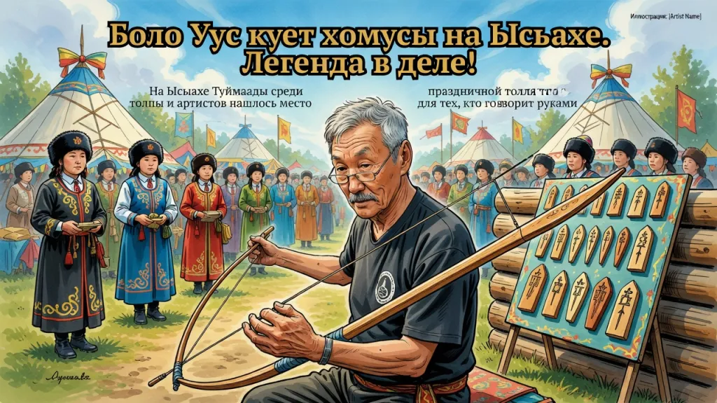 Боло Уус кует хомусы на Ысыахе. Легенда в деле!