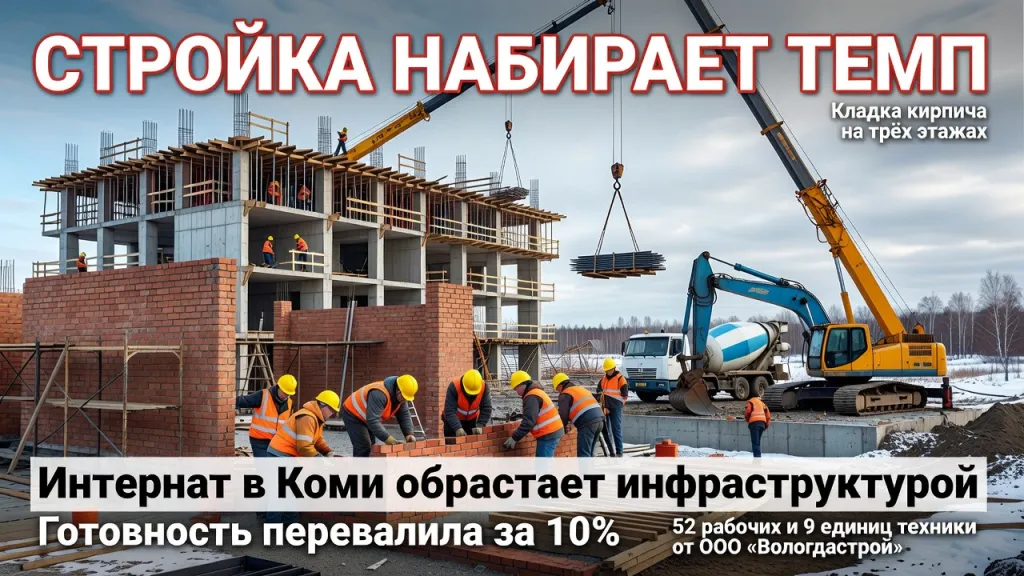 Стройка набирает темп. Интернат в Коми обрастает инфраструктурой