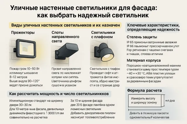 Уличные настенные фонари для фасада: как выбрать надежный светильник